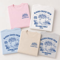 Personalized Alaska Cruise Crew Shirt, Custom Family Vacation Tee, Front Back Print Travel Top, Matching Group Outfit, Family Trip Gift