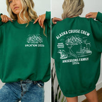 Personalized Alaska Cruise Crew Shirt, Custom Family Vacation Tee, Front Back Print Travel Top, Matching Group Outfit, Family Trip Gift