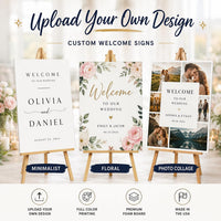 Custom Wedding Welcome Foam Board Sign, Personalized Event Poster Sign, Reception Easel Sign, Printed Foamcore Display, Wedding Day Sign