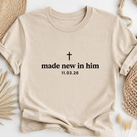 Personalized Baptism Shirt with Date, Custom Christian Faith Tee, Choose Your Faith Phrase Top, Baptism Day Outfit, Christian Gift for Her