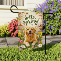 Personalized Dog Photo Garden Flag, 12x18 Double Sided Outdoor Decor, Custom Pet Name Flag, Seasonal Birthday Porch Decor, Dog Mom Gift