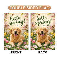 Personalized Dog Photo Garden Flag, 12x18 Double Sided Outdoor Decor, Custom Pet Name Flag, Seasonal Birthday Porch Decor, Dog Mom Gift