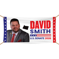 David Brock For Oregon U.S. Senate Banner Sign, 13 oz Waterproof US Senate Election 2026, Democratic Party Vinyl Banner With Metal Grommets