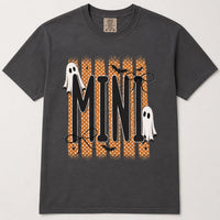Personalized Halloween Family Shirt, Custom Mama Nana Gigi Mimi Mini Tee, Retro Ghost Role T-Shirt, Matching Fall Outfit, Spooky Gift