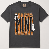 Personalized Halloween Family Shirt, Custom Mama Nana Gigi Mimi Mini Tee, Retro Ghost Role T-Shirt, Matching Fall Outfit, Spooky Gift