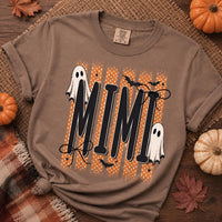 Personalized Halloween Family Shirt, Custom Mama Nana Gigi Mimi Mini Tee, Retro Ghost Role T-Shirt, Matching Fall Outfit, Spooky Gift
