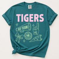 Personalized School Spirit Shirt, Custom School Mascot Team Name Tee, Cheerleader Game Day Top, Pep Rally Outfit, Gift for Sports Mom
