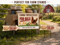 Custom Farm Fresh Eggs Yard Sign, Egg Stand Lawn Sign, 3-Piece Directional Arrow Set, Storefront Yard Display, Business Signage Gift