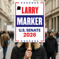 Larry Marker For New Mexico Senate 2026 Election Sign, Anti-Trump, Political Campaign Sign, Senate Election 2026 Race Poster Sign