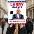 Larry Marker For New Mexico Senate 2026 Election Sign, Anti-Trump, Political Campaign Sign, Senate Election 2026 Race Poster Sign