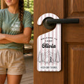 Personalized Camping Door Hanger, Custom Welcome Doorknob Sign, Family Camp Decor, Custom Name Door Sign, Rustic Cabin Housewarming Gift