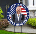 Larry Marker For New Mexico Senate 2026 Yard Sign, Corrugated Plastic Senate Elections, Race Red White & Blue Yard Sign with Metal H-Stake