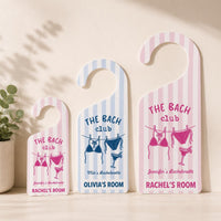 Personalized Bachelorette Door Hanger, Bride Squad Doorknob Sign, Bach Party Weekend Room Decor, Custom Name Door Sign, Novelty Gift