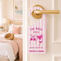 Personalized Bachelorette Door Hanger, Bride Squad Doorknob Sign, Bach Party Weekend Room Decor, Custom Name Door Sign, Novelty Gift