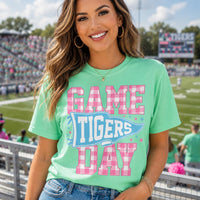 Personalized Game Day Shirt, Custom School Mascot Team Tee, Varsity Checkered Spirit Shirt, Sports Mom Outfit, Team Coach Gift for Her