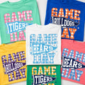 Personalized Game Day Shirt, Custom School Mascot Team Tee, Varsity Checkered Spirit Shirt, Sports Mom Outfit, Team Coach Gift for Her