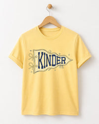Custom Kinder Teacher Shirt, Kindergarten Grade Level Tee, Cute Pennant Classroom Shirt, Back to School Outfit, Teacher Appreciation Gift