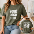 Custom Logo Shirt for Business, Personalized Company Team Tee, Front and Back Print T-Shirt, Staff Uniform Apparel, Small Business Gift