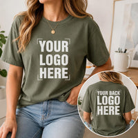 Custom Logo Shirt for Business, Personalized Company Team Tee, Front and Back Print T-Shirt, Staff Uniform Apparel, Small Business Gift
