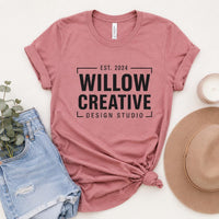 Custom Logo Shirt for Business, Personalized Company Team Tee, Front and Back Print T-Shirt, Staff Uniform Apparel, Small Business Gift