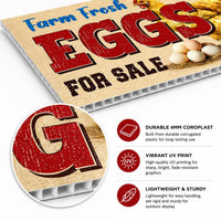 Personalized Egg Stand Yard Sign, Farm Fresh Eggs Lawn Sign, 3 Piece Chicken Arrow Set, Storefront Yard Display, Roadside Farm Decor