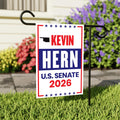 Kevin Hern For Oklahoma Senate 2026 Garden Flag, Double Sided, 2026 Senate Flag, Elections Flag, Anti-Trump, Race Red White Blue Flag