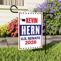 Kevin Hern For Oklahoma Senate 2026 Garden Flag, Double Sided, 2026 Senate Flag, Elections Flag, Anti-Trump, Race Red White Blue Flag