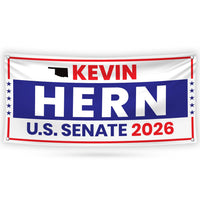 Kevin Hern For Oklahoma U.S. Senate Banner Sign, 13 oz Waterproof US Senate Election 2026, Democrate Vinyl Banner With Metal Grommets
