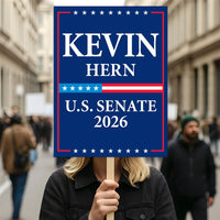 Kevin Hern For Oklahoma Senate 2026 Election Sign, Anti-Trump, Political Campaign Sign, Senate Election 2026 Race Poster Sign