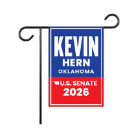 Kevin Hern For Oklahoma Senate 2026 Garden Flag, Double Sided, 2026 Senate Flag, Elections Flag, Anti-Trump, Race Red White Blue Flag
