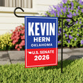 Kevin Hern For Oklahoma Senate 2026 Garden Flag, Double Sided, 2026 Senate Flag, Elections Flag, Anti-Trump, Race Red White Blue Flag