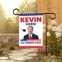 Kevin Hern For Oklahoma Senate 2026 Garden Flag, Double Sided, 2026 Senate Flag, Elections Flag, Anti-Trump, Race Red White Blue Flag