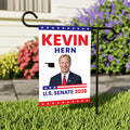 Kevin Hern For Oklahoma Senate 2026 Garden Flag, Double Sided, 2026 Senate Flag, Elections Flag, Anti-Trump, Race Red White Blue Flag