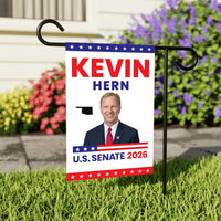Kevin Hern For Oklahoma Senate 2026 Garden Flag, Double Sided, 2026 Senate Flag, Elections Flag, Anti-Trump, Race Red White Blue Flag