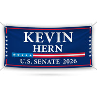 Kevin Hern For Oklahoma U.S. Senate Banner Sign, 13 oz Waterproof US Senate Election 2026, Democrate Vinyl Banner With Metal Grommets