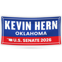 Kevin Hern For Oklahoma U.S. Senate Banner Sign, 13 oz Waterproof US Senate Election 2026, Democrate Vinyl Banner With Metal Grommets