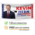 Kevin Hern For Oklahoma U.S. Senate Banner Sign, 13 oz Waterproof US Senate Election 2026, Democrate Vinyl Banner With Metal Grommets