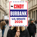 Cindy Burbank For Nebraska Senate 2026 Election Sign, Republican Party, Political Campaign Sign, Senate Election 2026 Race Poster Sign