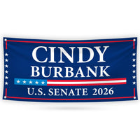 Cindy Burbank For Nebraska U.S. Senate Banner Sign, 13 oz Waterproof US Senate Election 2026, Republican Vinyl Banner With Metal Grommets