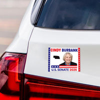 Cindy Burbank For Nebraska Senate 2026 Car Magnet - Vote Cindy Burbank Vehicle Magnet, Nebraska Senate Elections 2026 Magnet - 6" x 4.5"