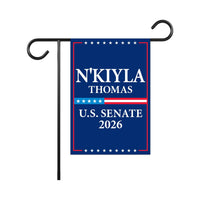 N'Kiyla Thomas For Oklahoma Senate 2026 Garden Flag, Double Sided, 2026 Senate Flag, Elections Flag, Anti-Trump, Race Red White Blue Flag