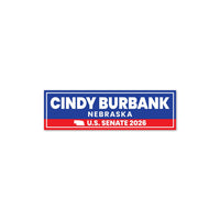 Cindy Burbank For Nebraska Senate 2026 Car Magnet - Vote Cindy Burbank Vehicle Magnet, Nebraska Senate Elections 2026 Magnet - 10" x 3"