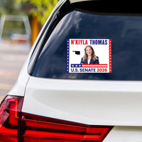 N'Kiyla Thomas For Oklahoma Senate 2026 Vinyl Sticker, Vote N'Kiyla Thomas Decal, Oklahoma Senate Elections 2026 Bumper Sticker, 6" x 4.5"