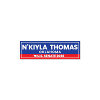 N'Kiyla Thomas For Oklahoma Senate 2026 Car Magnet - Vote N'Kiyla Thomas Vehicle Magnet, Oklahoma Senate Elections 2026 Magnet - 10" x 3"