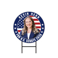 N'Kiyla Thomas For Oklahoma Senate 2026 Yard Sign, Corrugated Plastic Senate Elections, Race Red White & Blue Yard Sign with Metal H-Stake