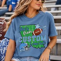 Personalized Football Girlfriend Shirt, Custom Team Color Game Day Tee, Funny She's From Design, Football Season Outfit, Custom Team Gift