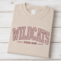 Personalized School Spirit Sweatshirt, Custom School Name Shirt, Varsity Collegiate Letter Tee, Student Game Day Outfit, Coach Gift