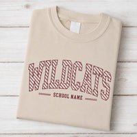 Personalized School Spirit Sweatshirt, Custom School Name Shirt, Varsity Collegiate Letter Tee, Student Game Day Outfit, Coach Gift
