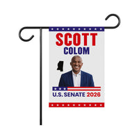Scott Colom For Mississippi Senate 2026 Garden Flag, Double Sided, 2026 Senate Flag, Elections Flag, Race Red White & Blue Flag