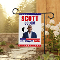 Scott Colom For Mississippi Senate 2026 Garden Flag, Double Sided, 2026 Senate Flag, Elections Flag, Race Red White & Blue Flag